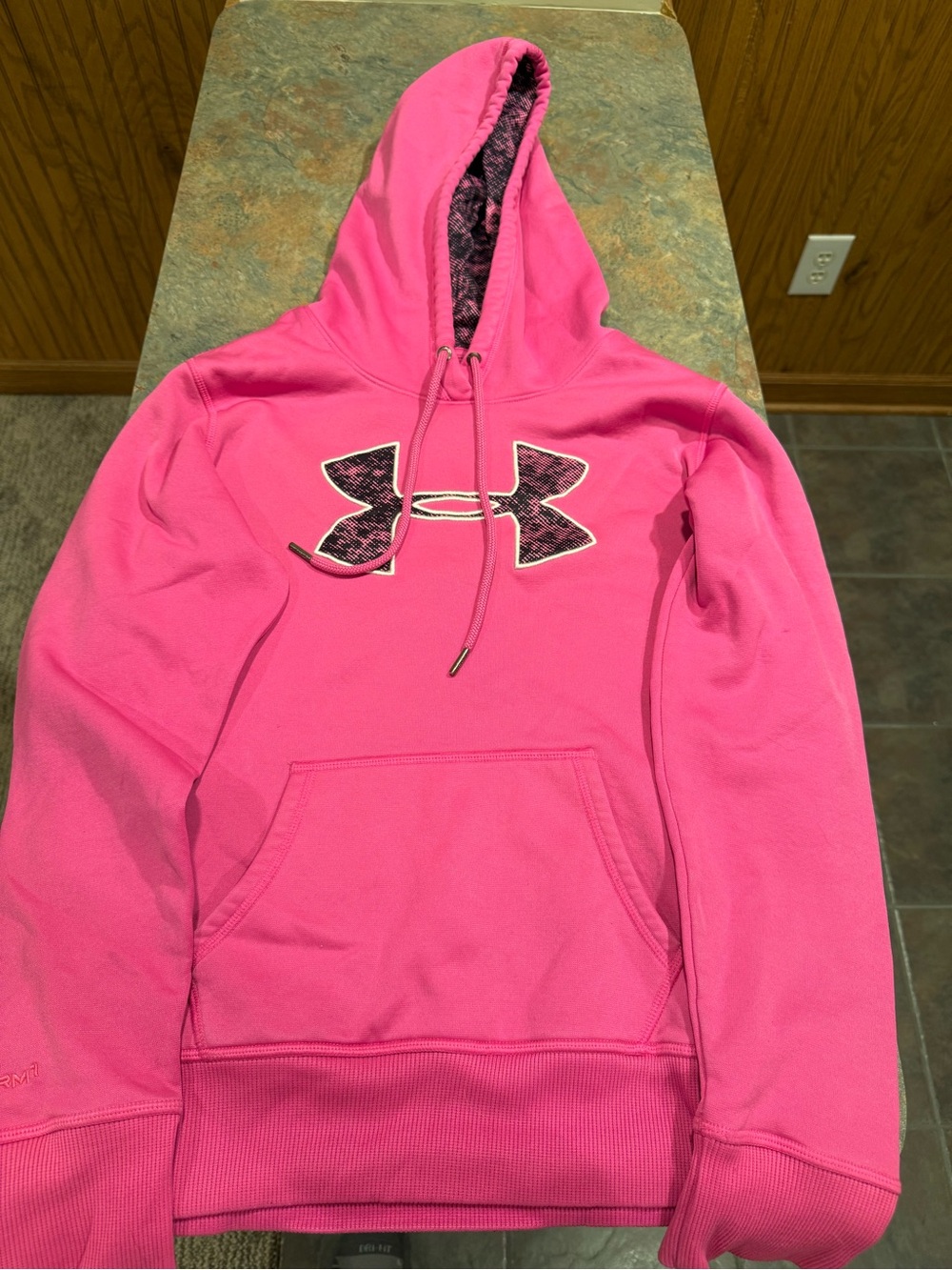 Under Armour Hot Pink Pullover Hoodie with Logo